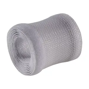 Kabeļu aizsargs InLine 1 m × 25 mm pelēks auduma šļūtenes ar Velcro