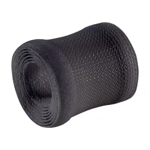 Kabeļu pārsegs InLine 59993A — auduma caurule ar velcro stiprinājumu, 1 m × 25 mm, melna