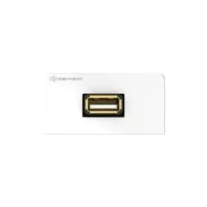 Wall-mounted Click Module Kindermann Design USB 1 Module White RAL 9010