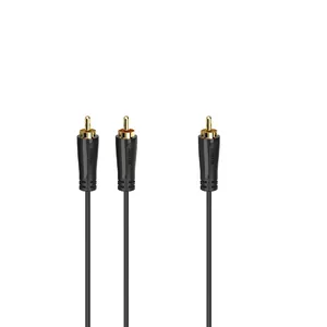 Аудиокабель Hama 00205097 5м RCA 2 x RCA Мужской Золотое покрытие Черный