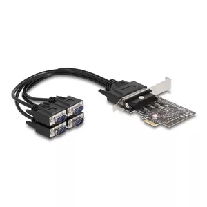 DeLOCK 66324 Internal RS-232 VGA Adapter PCIe Female Black