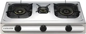 Freestanding Gas Cooktop Gasmaster 3B-03SRBP — 3 burners, stainless steel