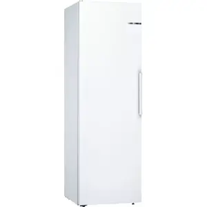 Brīvi stāvošais ledusskapis Bosch Serie 4 KSV36VWEP — 346 l, energoklase E, balts, 1860×600×650 mm