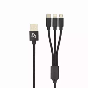 Sbox USB 2.0 8-pin/Type-C/Micro USB uzlāde tikai 2.4A 1M BULK