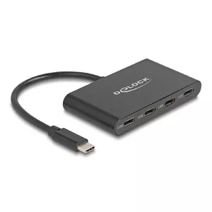 DeLOCK 64129 USB 3.2 Gen 2 Type-C хаб 5000 Mbit/c Черный