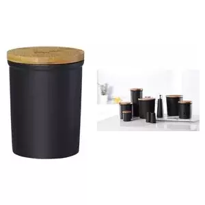 Ёмкость для хранения ritzenhoff & breker Jasper Schwarz 1800 мл из керамики с бамбуковой крышкой