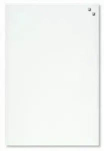 Magnetic glass board NAGA 40x60 cm white – wall-mounted dry-erase board