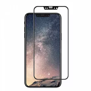 Tempered 3D Full-Glue Screen Protector SWISSTEN for iPhone X/XS — black, full-coverage glass