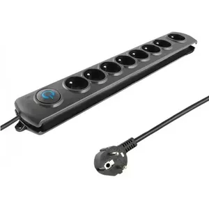Сетевой фильтр Qoltec 50113 черный 8 розеток 230 В 1.8 м