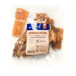 Dog chew PETMEX Beef tendon 500 g — natural solid dental treat, 79% protein, 5% fat
