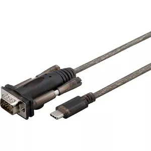 Microconnect USB3.1CRS232 seriālais kabelis Melns 1 m USB C DB9