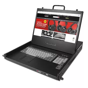 Lindy 21710 plauktu konsole 43,2 cm (17") 1920 x 1080 pikseļi Metāls Melns 1U
