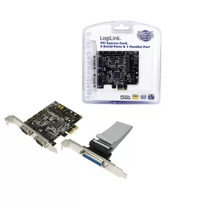 Internal PCIe Interface Card LOGILINK PC0033 with Serial and Parallel Outputs, NetMOS chipset