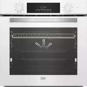 Встраиваемая духовка BEKO BBIM14300WMS — электрическая, 72 л, конвекция, гриль, каталитическая очистка, сенсор + поворотные регуляторы, белая