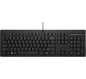 Wired full-size keyboard HP 125 — USB, membrane, black