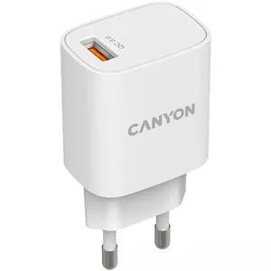 Canyon CNE-CHA18W PDA/mobīlo telefonu lādētājs Universāls Balts AC Ātrā uzlāde Iekštelpas