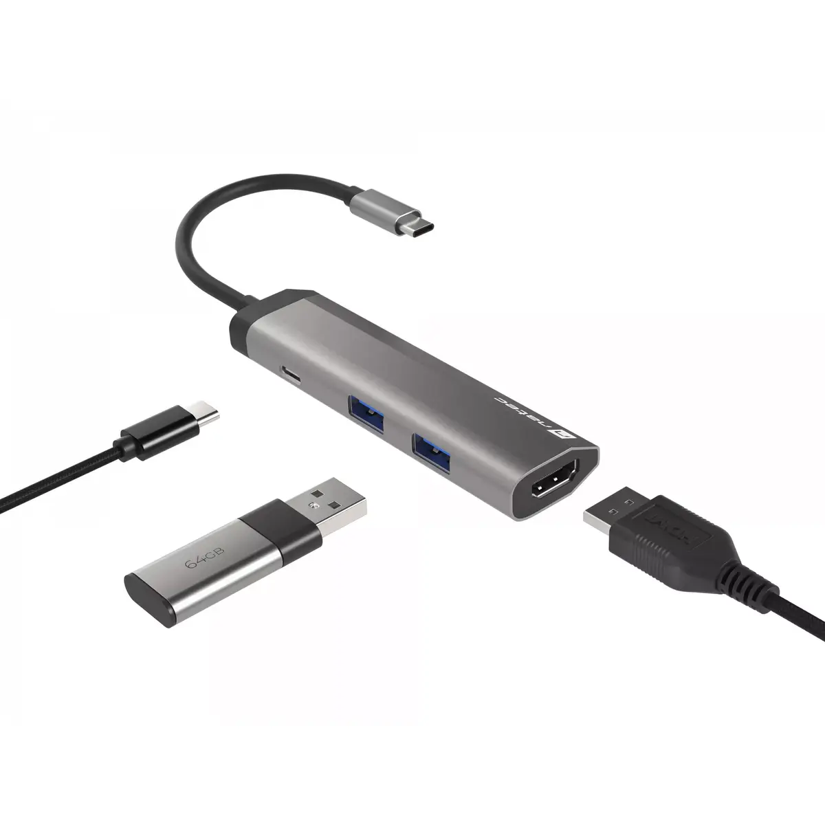 NATEC Fowler Slim Проводной USB 3.2 Gen 1 Type-C Photo 2