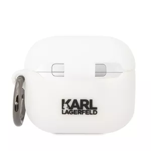 Karl Lagerfeld 3D логотип NFT Choupette Head Силиконовый чехол для Airpods 3 белый