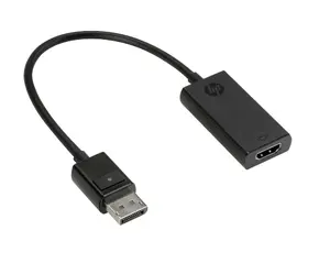 HP DisplayPort to HDMI True 4K Adapter Male to Female Black