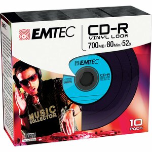 Emtec CD-R Vinyl Look 700 MB 10 pcs