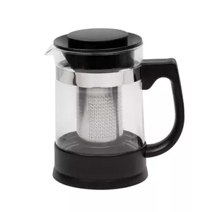 Resto Kitchenware 90512 Glass Teapot 950 ml Black Transparent