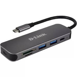 D-Link DUB-2325 dokstacija USB Veids-C Pelēks