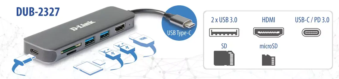 USB-C Хаб D-Link DUB-2327 Photo 3