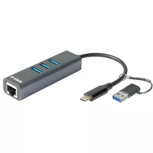 D-Link DUB-2332 dokstacija Vadu USB Veids-C Pelēks