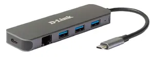 D-Link 5-in-1 USB-C Hub DUB-2334 with Gigabit Ethernet and USB Power Delivery up to 60W