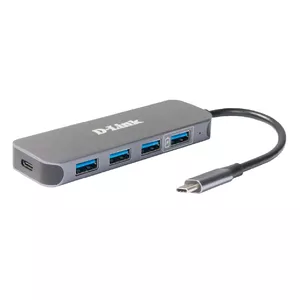 D-Link DUB-2340 interfeisa centrmezgls USB Veids-C 5000 Mbit/s Pelēks