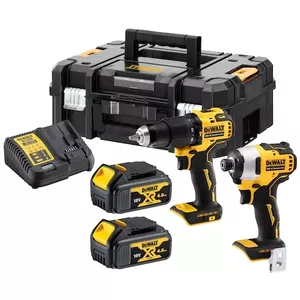 Jaudas rīku komplekts DeWALT DCK2062M2T-QW, trieciena skrūvgriezis, 18 V akumulators