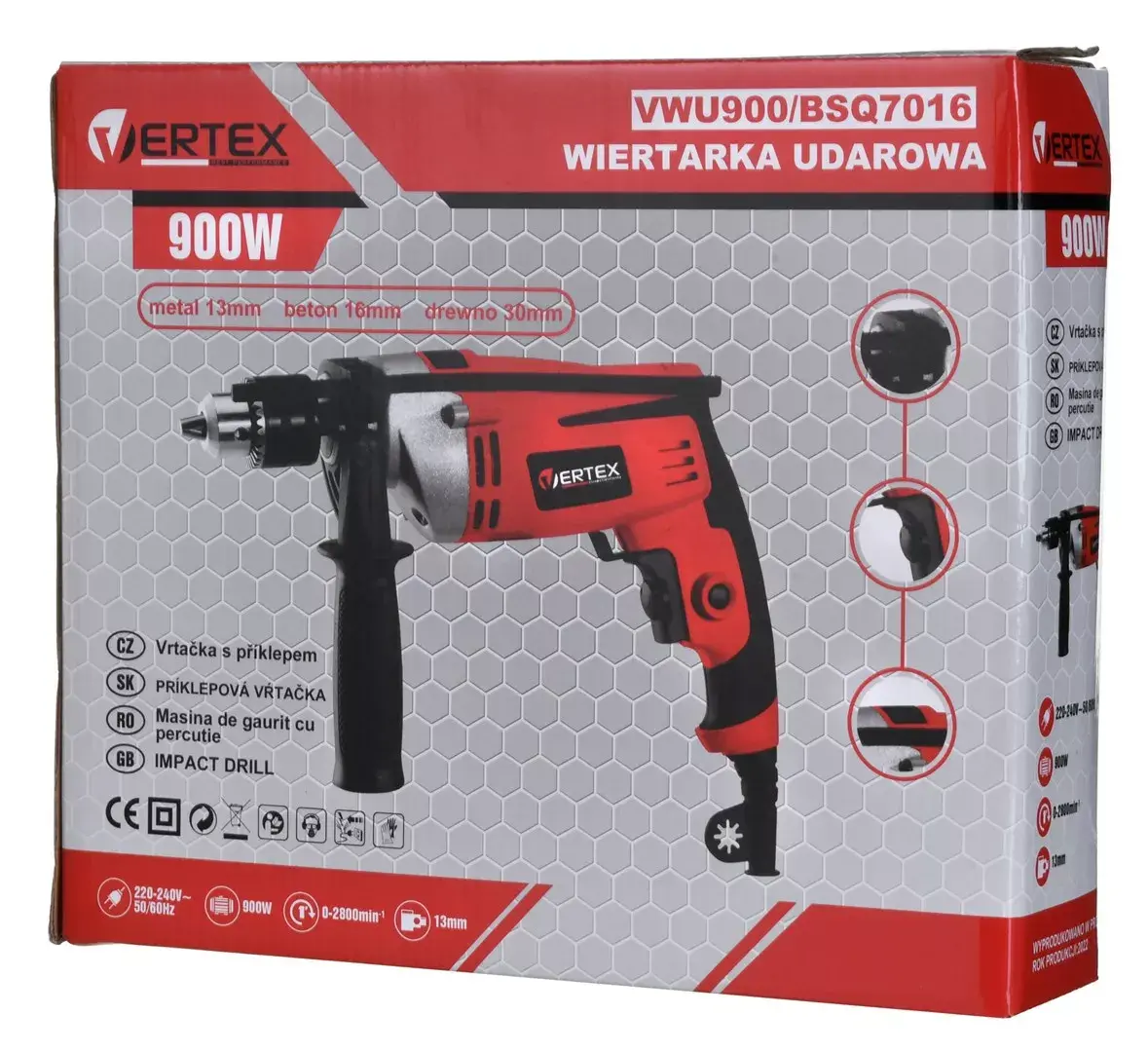 Ударная дрель VERTEX VWU900 Photo 10