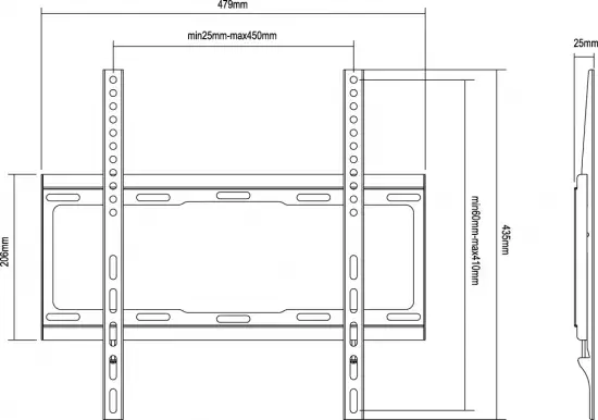 Fixed TV Wall Mount Bracket Equip 32"-55" Photo 2