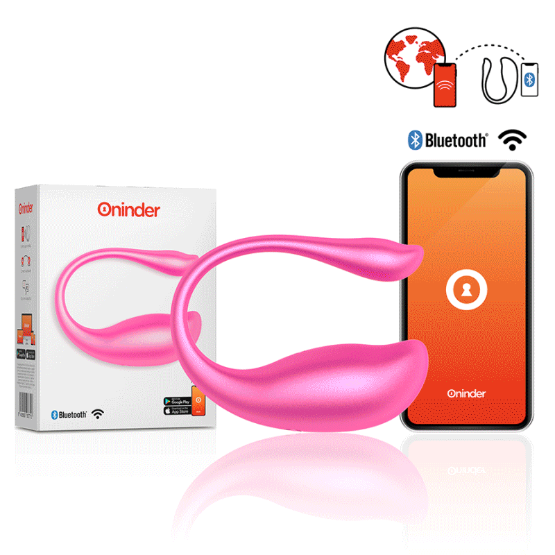 Vibrating Egg ONINDER NAIROBI Pink — remote-controlled personal vibrator, app-compatible (model D-232592)