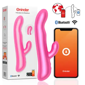 Rokas vibrācijas un rotācijas ierīce ONINDER OSLO PINK D-232586 — lietotnes vadība, uzlādējama