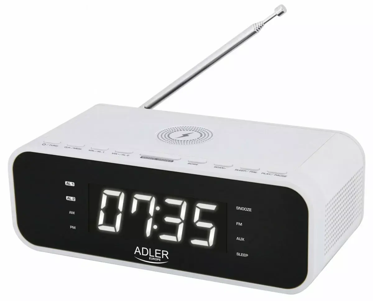 Alarm clock Adler AD 1192W with wireless charger Photo 2