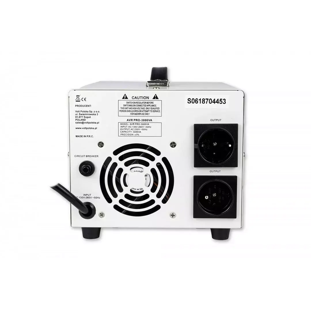 Стабилизатор напряжения Volt Polska AVR PRO 3000VA Photo 2