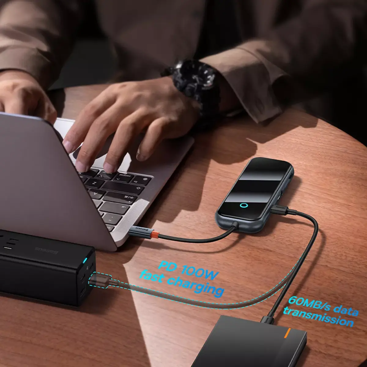 USB‑C хаб Baseus WKJZ010513 — 4× USB 3.0 Photo 16