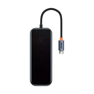 USB‑C хаб Baseus WKJZ010513 с 4 портами USB‑A 3.0, тёмно‑серый