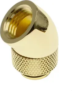 Barrow angled adapter 45° G1/4 male to G1/4 female rotatable, gold, model TWT45-B01