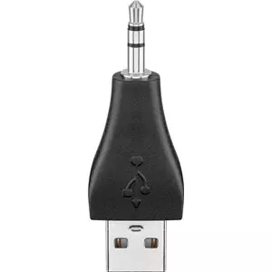 Goobay 93981 kabeļu spraudņu pāreja USB-A 3.5mm Melns