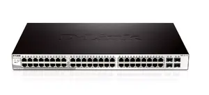 Network switch D-Link DGS-1210-52 — Managed L2, 48x Gigabit (10/100/1000), 1U, black