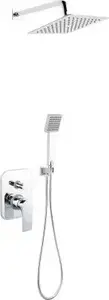 Shower set FERRO ALGEO SQUARE built-in with mixer tap, chrome (BAQ7P-SET1-S)