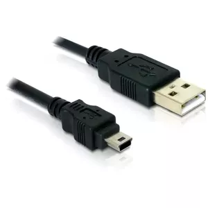 USB Cable DeLOCK 82252 USB 2.0 1.5m USB A Mini-USB B Black