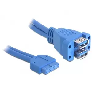 USB Cable DeLOCK 82942 USB 3.2 Gen 1 0.45 m Blue