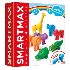 Rotaļu komplekts SMARTMAX My First Safari animals — magnētiska konstrukcija mazuļiem