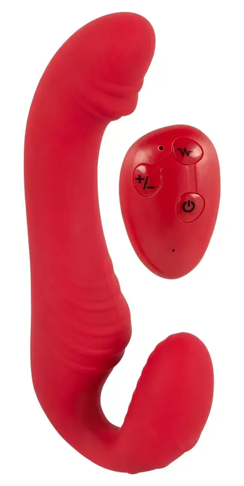 Strap-On you2toys Silicone Black двойной вибратор Photo 2