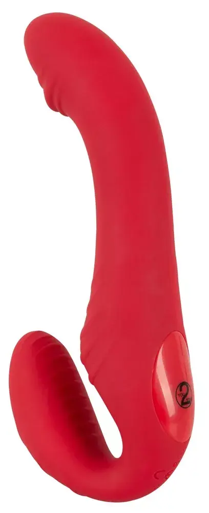 Strap-On you2toys Silicone Black двойной вибратор Photo 3