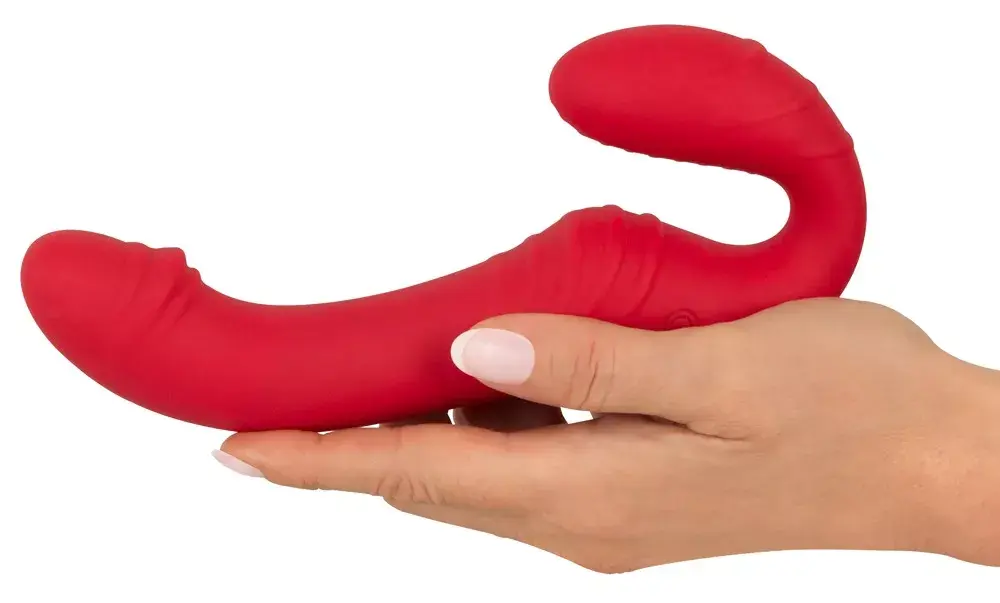 Strap-On you2toys Silicone Black двойной вибратор Photo 6