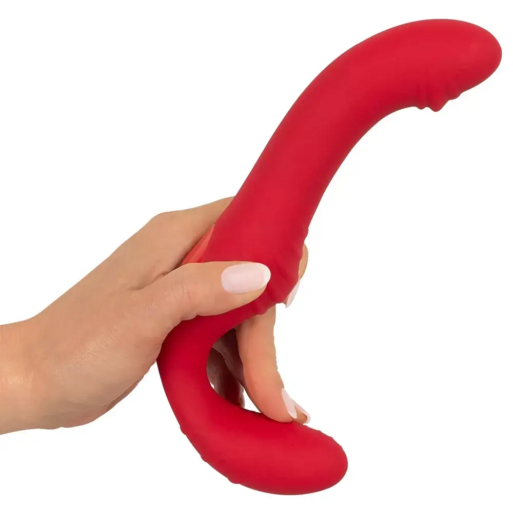 Strap-On you2toys Silicone Black двойной вибратор Photo 8